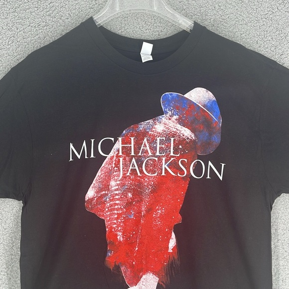 Michael Jackson black crew neck short sleeve t-shirt dead stock men’s Large Y2K - Picture 2 of 9